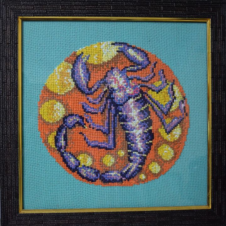 Scorpio - Cross Stitch and Paintings