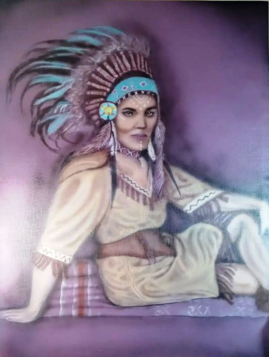Native Girl - Joseph Marquez Art