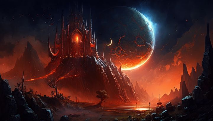 Fantasy Volcano Planet Castle - Imageers - Digital Art, Fantasy ...