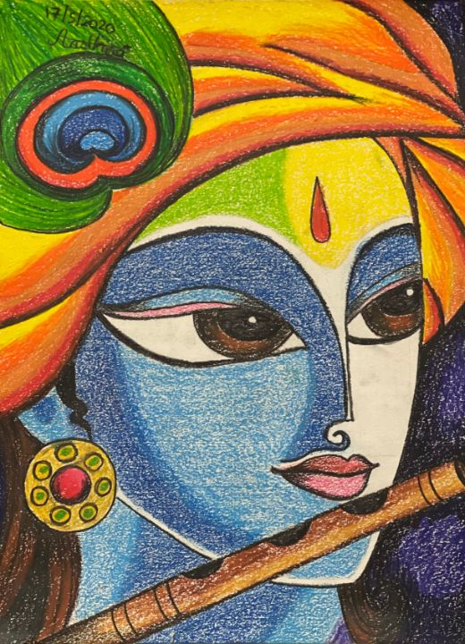 Shri Krishna Pencil Sketch | DesiPainters.com-kimdongho.edu.vn