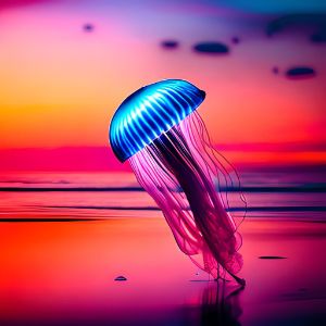 Neon Pink Jellyfish #3
