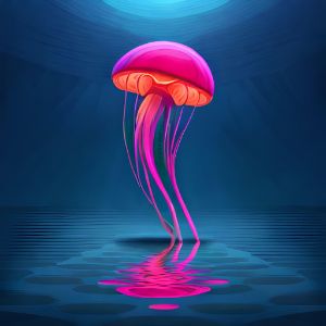 Neon Pink Jellyfish #1