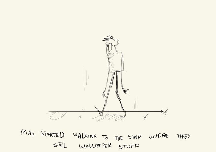 Max Walking to Wallpaper Shop - Sam Appru