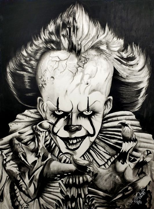 Pennywise Drawing - adrian.drawings - Drawings & Illustration,  Entertainment, Movies, Horror Movies - ArtPal