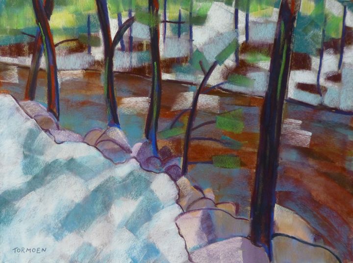 Tree-lined Creek in Estes Park - Susan Tormoen
