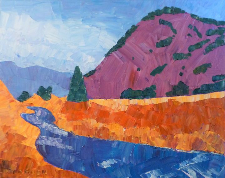Purple Mountain with River - Susan Tormoen