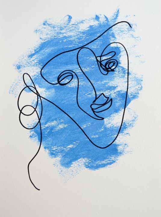 Pascal Charcoal Single Line Drawing - TArt - Drawings & Illustration,  Abstract, Figurative - ArtPal