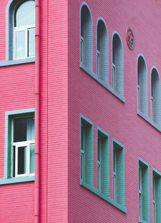 Pink Building Facade - Julien - Photography, Buildings & Architecture ...