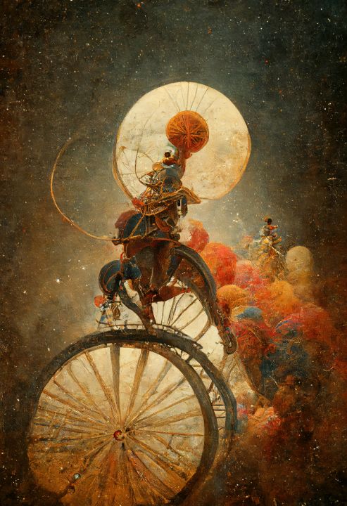 Penny Farthing - LennArtStudio - Digital Art & AI, Abstract, Color - ArtPal
