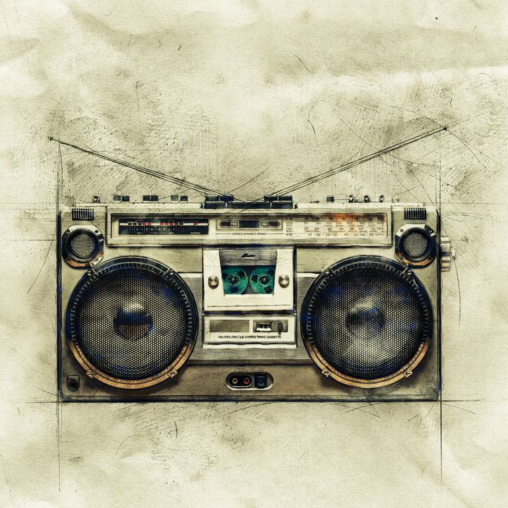 Mp3 Compact Radio Sketch High-Res Vector Graphic - Getty Images