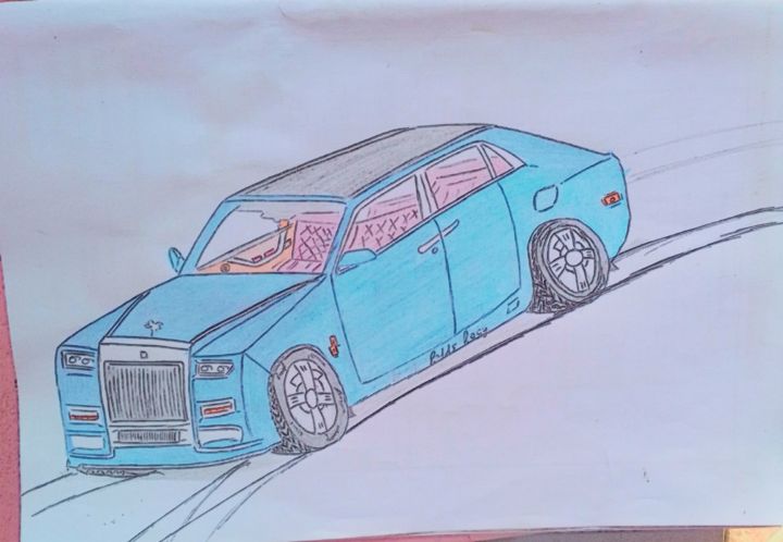 ART of AARSH - New sketch... Rolls Royce Phantom🤑🤑😎 Want to know how I  made it.... Go and checkout link given in my bio.... . #rollsroyce #phantom  @rollsroyce_community @rollsroycecars @balaghatwale  @balaghat_boys_and_girls @balaghat123 #