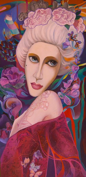 Lady with "Mushka" - Tatyana Binovska Art