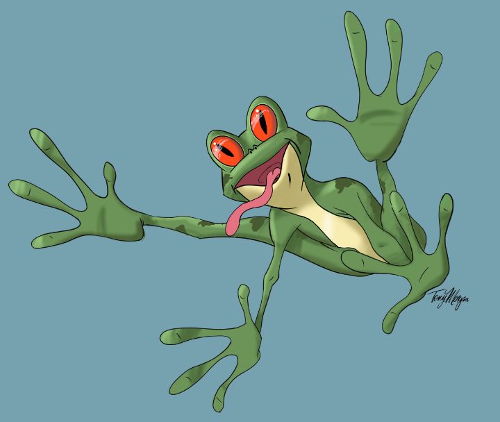 toad jumping drawing