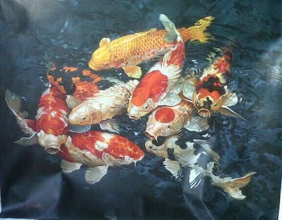 Heartful of Koi by Sumantri - Indonesian Collector Art
