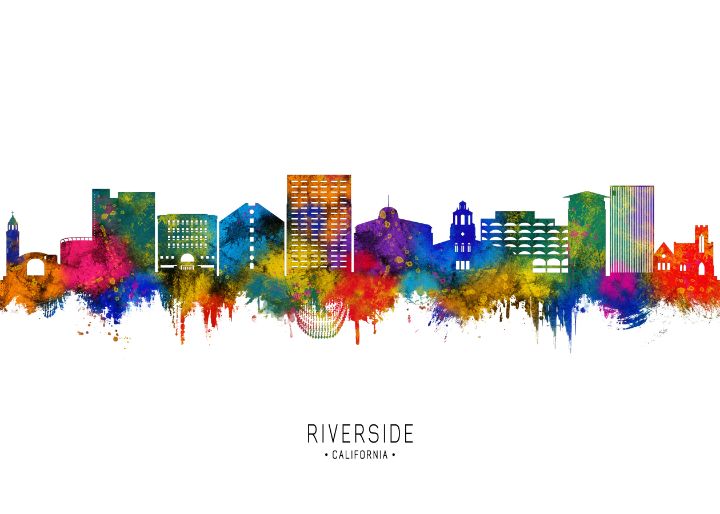 Riverside California Skyline - Towseef Dar - Paintings & Prints ...