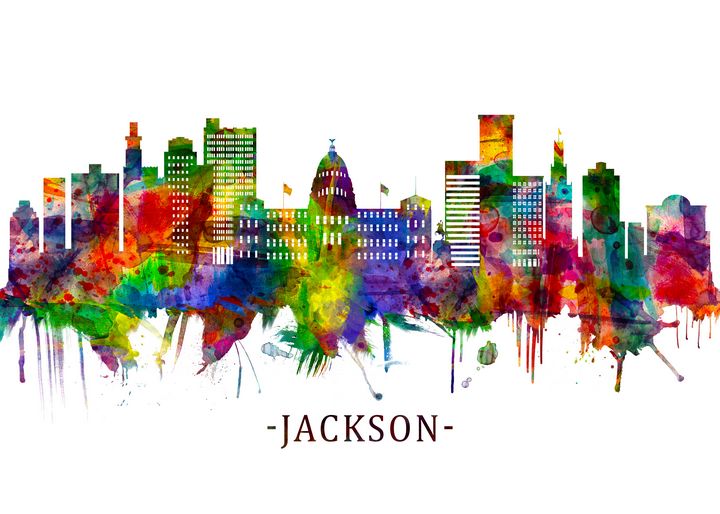 Jackson Mississippi skyline - Towseef Dar - Digital Art, Buildings ...