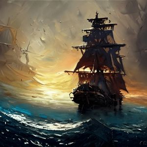 Pirate ship oil painting - Paintings inc. - Paintings & Prints, Buildings &  Architecture, Other Buildings & Architecture - ArtPal