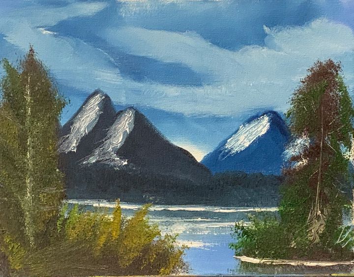 Mountain Island - Lambert - Paintings & Prints, Landscapes & Nature,  Mountains - ArtPal