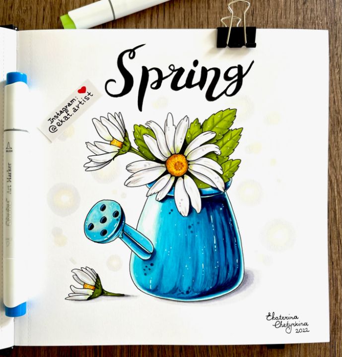 Tree Sketch #57 Spring Oak Tree - Apolo Prints - Drawings & Illustration,  Flowers, Plants, & Trees, Trees & Shrubs, Oak - ArtPal