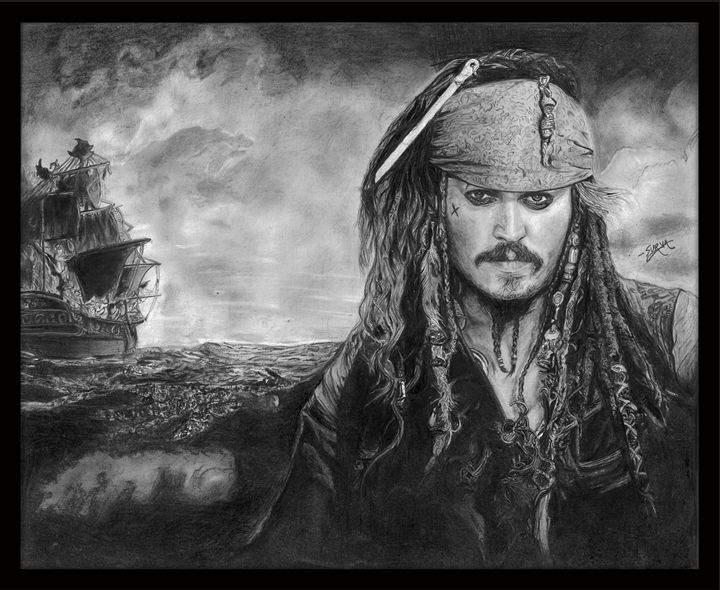 Captain Jack Sparrow - Surya Balu's Art Corner - Drawings 