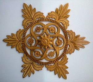 Wood carved rosette, unique - UNIKAT