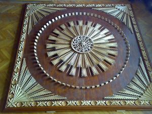 Sun - shaped carving, ceiling - UNIKAT