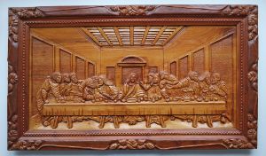 Wood-carving The Last Supper, unique - UNIKAT