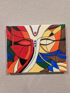 Abstract painting for your entrance