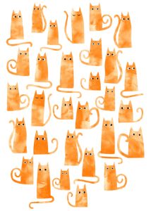 Ginger Cats Watercolor - Nic Squirrell