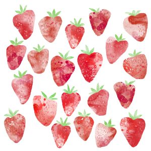 Strawberries Watercolor - Nic Squirrell