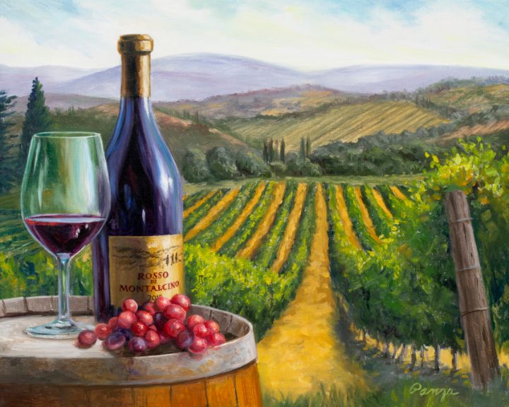 The Vineyard - Christopher Panza - Paintings & Prints, Landscapes ...