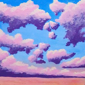 sunset clouds art