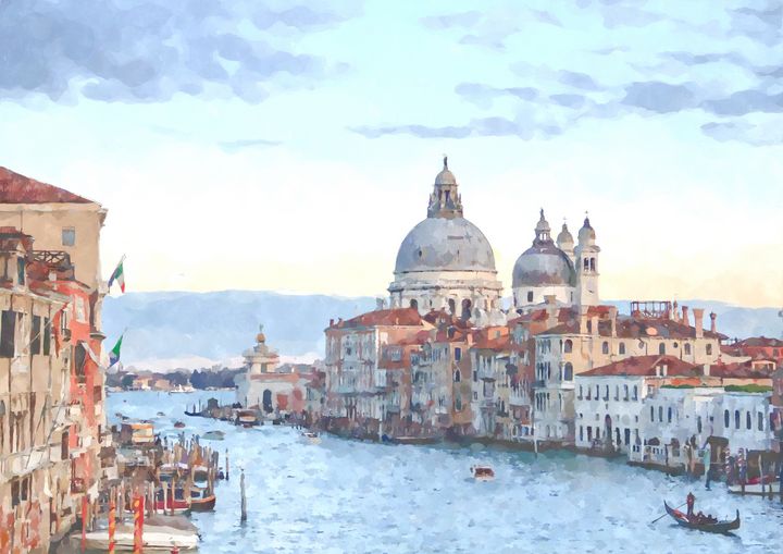 Venice Basilica a Summers Day - EM Arts & Prints
