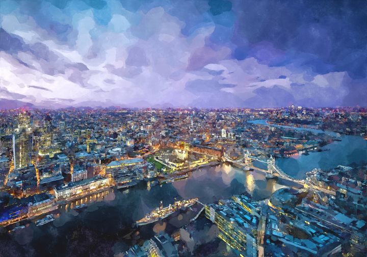London City & Tower Bridge Evening - EM Arts & Prints