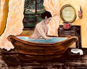 Lady in a copper tub