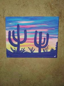 Cactus sunset
