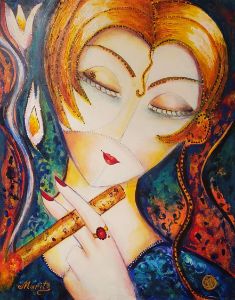 BLONDE BEAUTY 20"x16" - MARITA'S CONTEMPORARY ART