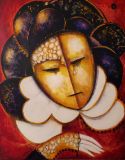 RED CARNIVAL MASK PAINTING