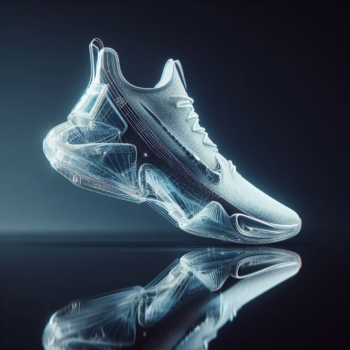 Futuristic Nike sneaker in a digital DEEP AI ARTS Digital Art AI Sports Hobbies Other Sports Hobbies ArtPal