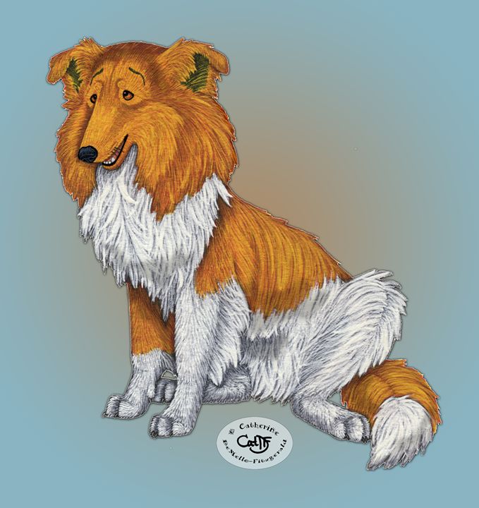 Sweet Collie - Illustration by Cat