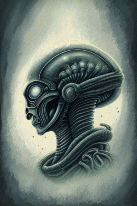 Alien Profile - All Kinds of Art - Paintings & Prints, Fantasy ...