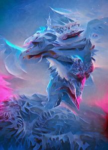 Frost Covered Dragon - Distorted View Imagery