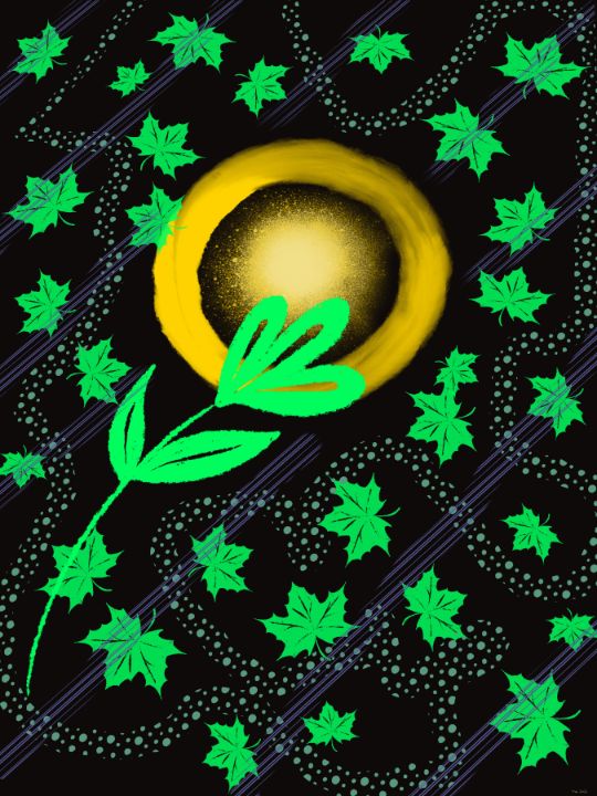Distorted Plant Drawings Maple Sugar - Distorted View Imagery - Digital Art & AI, Flowers ...