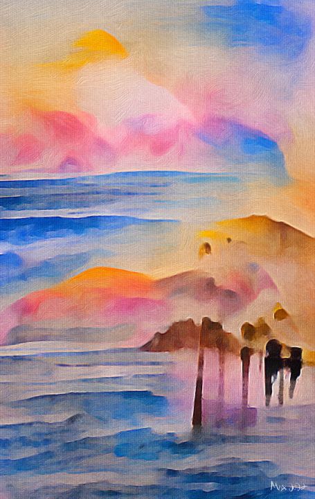 Distorted Beach Vector California Dreamers - Distorted View Imagery - Digital Art & AI ...