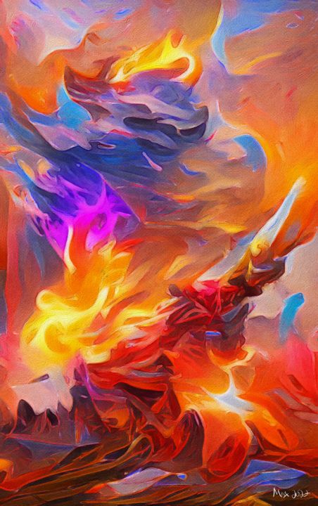 Pillar of Fire - Distorted View Imagery - Digital Art & AI, Abstract ...