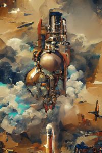 Spaceman walking on clouds - DvxArt - Digital Art, Science & Technology,  Space - ArtPal