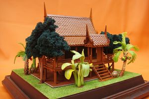Golden teak wood Thai house - Single - KiddeeThaihouses