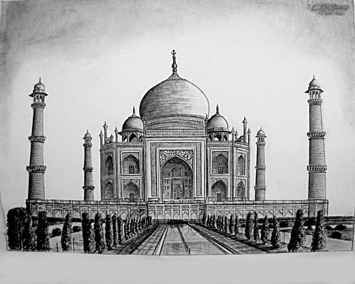 Featured image of post Taj Mahal Pencil Drawing Images - Check out our taj mahal drawing selection for the very best in unique or custom, handmade pieces from our wall décor shops.