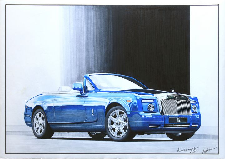 Rolls-Royce Cullinan (2018-Present) da Vinci Sketch Art Print | DolanPaperCo