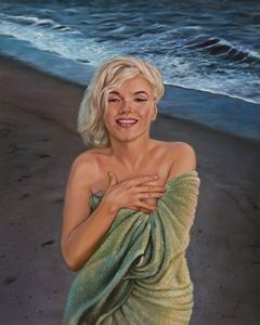 Marilyn Monroe at the beach